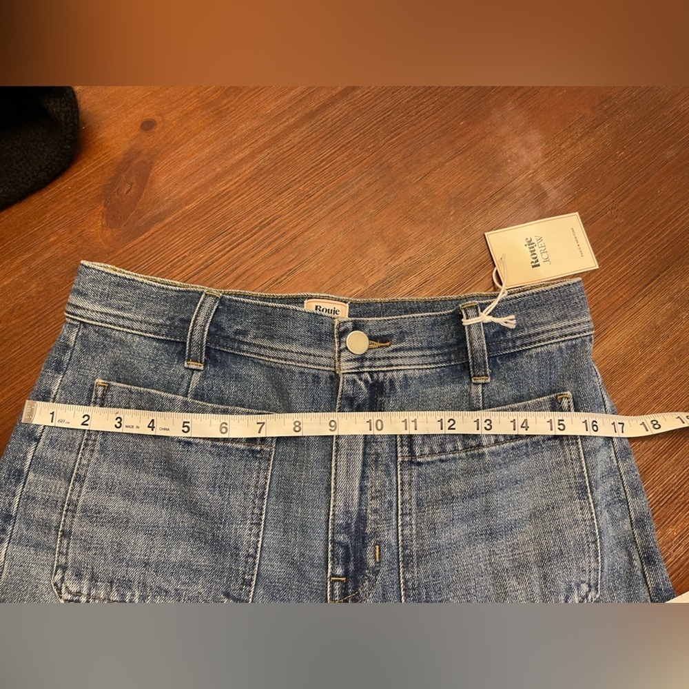 J.Crew | Rouje X J.Crew Marin High-Rise Flare Jean | Storm Wash | 28 - Picture 6 of 9